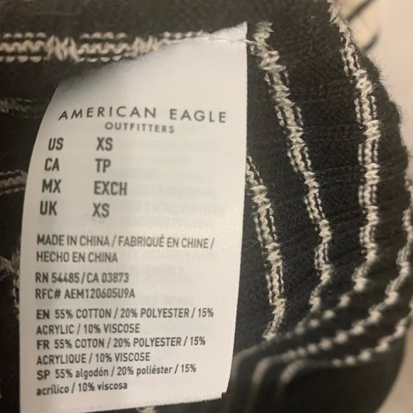NWOT American Eagle Strip Crop Top - Picture 3 of 4